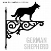 German Shepherd Ornate Wall Bracket